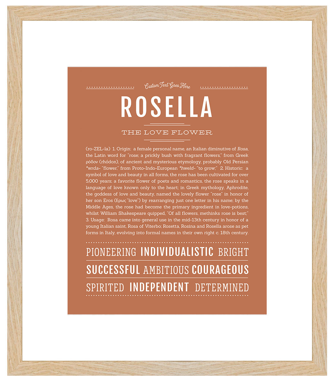 Rosella | Name Art Print