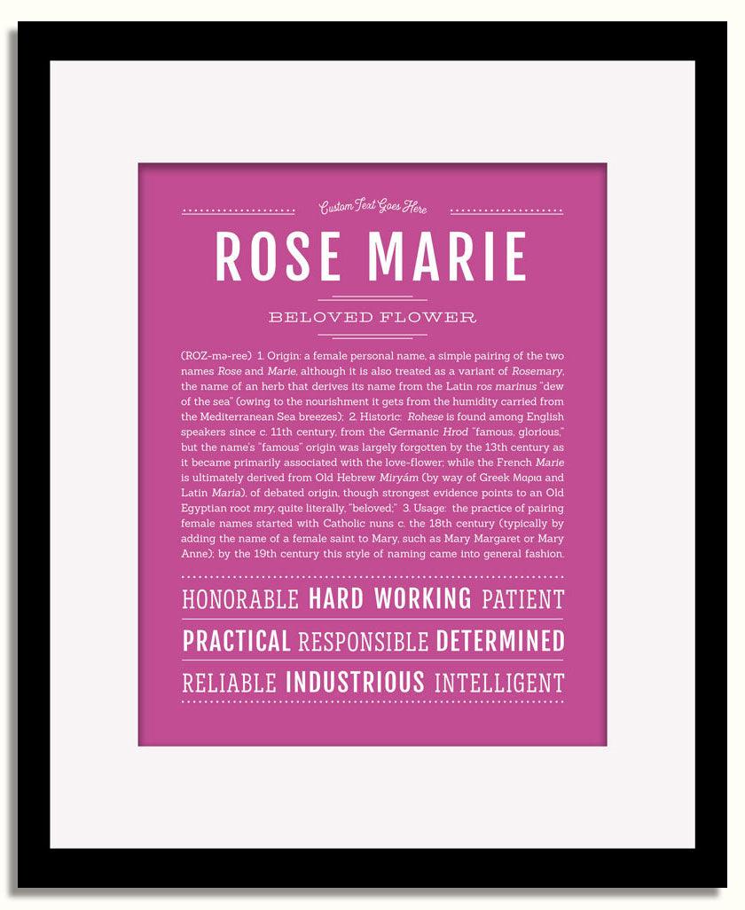 Frame Options | Dark Pink | Black Frame, Matted