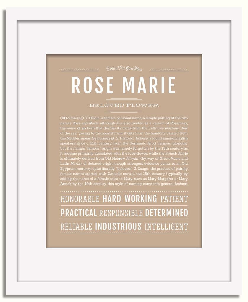 Frame Options | Tan | White Frame, Matted