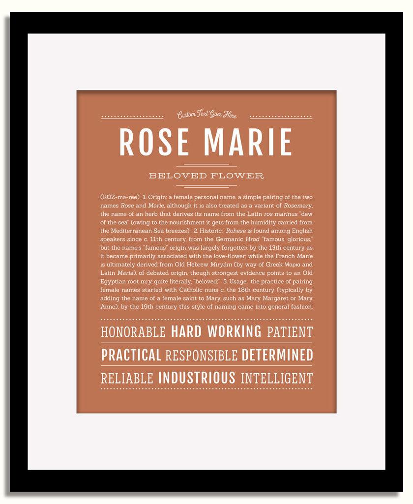 Frame Options | Terra Cotta | Black Frame, Matted