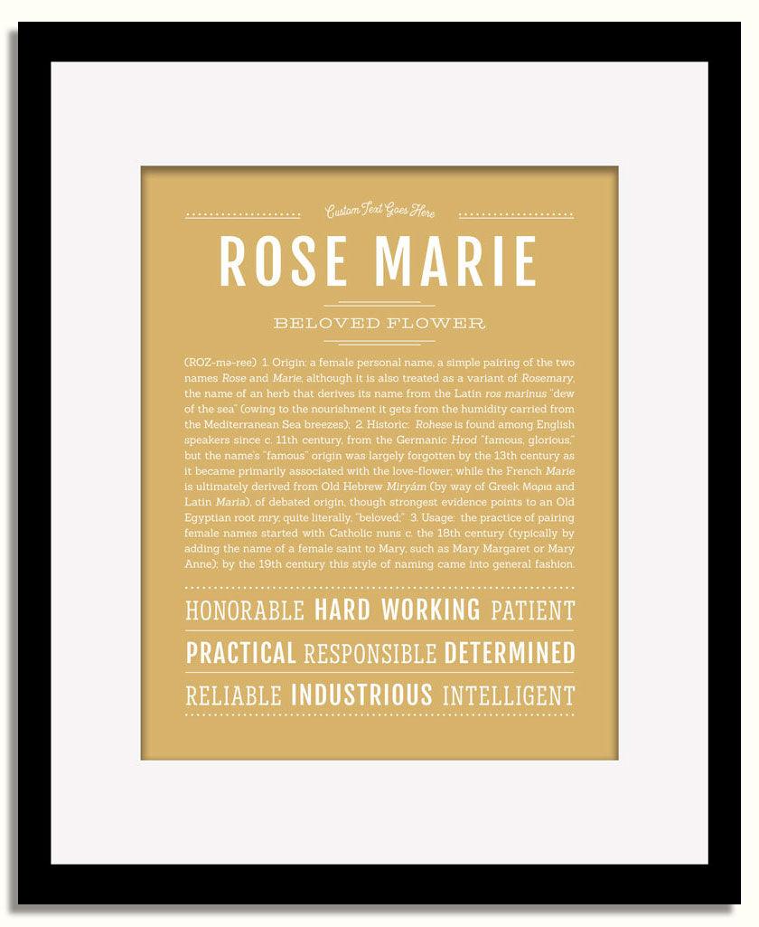 Frame Options | Matte Gold | Black Frame, Matted