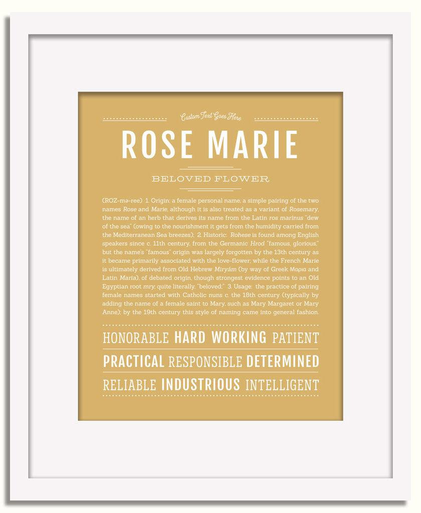 Frame Options | Matte Gold | White Frame, Matted