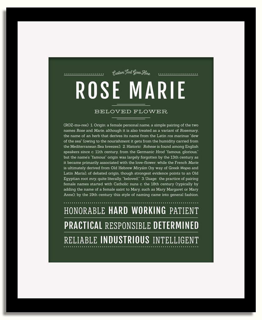 Frame Options | Deep Forest | Black Frame, Matted