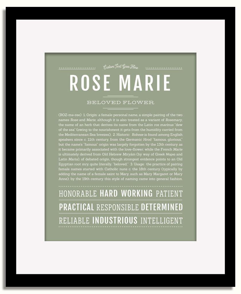 Frame Options | Sage | Black Frame, Matted