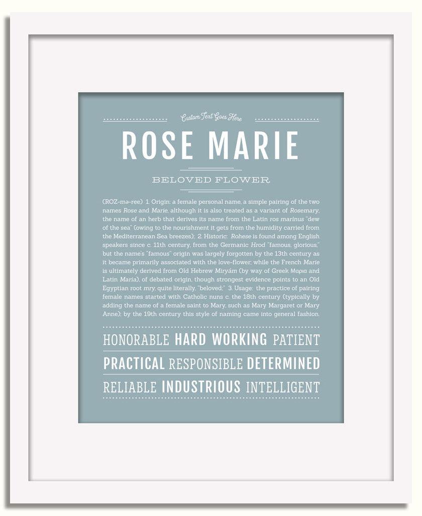 Frame Options | Powder Blue | White Frame, Matted