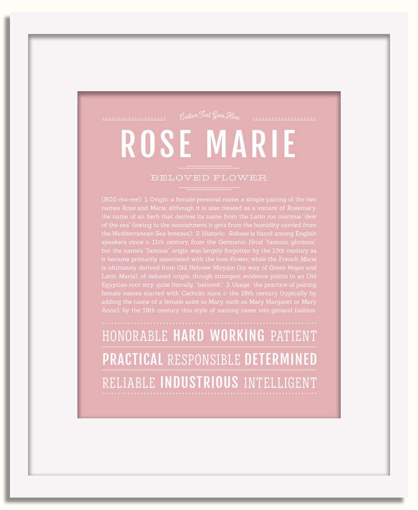 Frame Options | Dusty Rose | White Frame, Matted