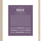 Rosie | Name Art Print