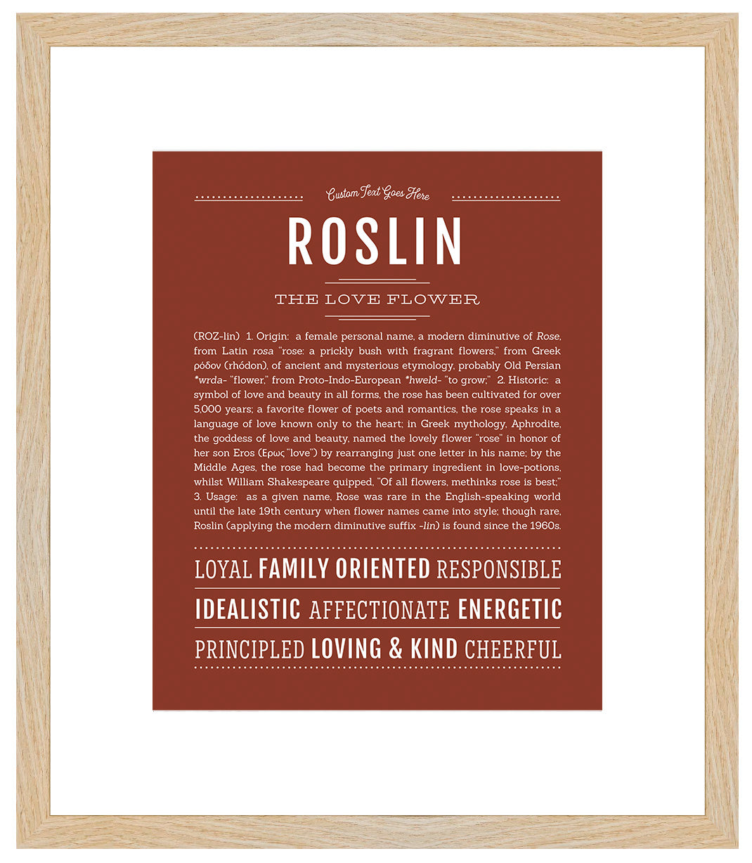 Roslin | Name Art Print