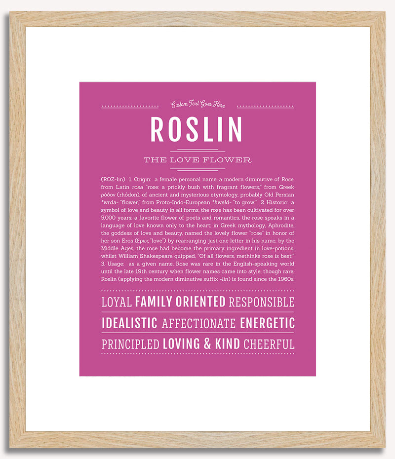 Roslin | Name Art Print