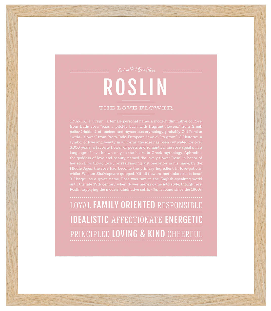 Roslin | Name Art Print