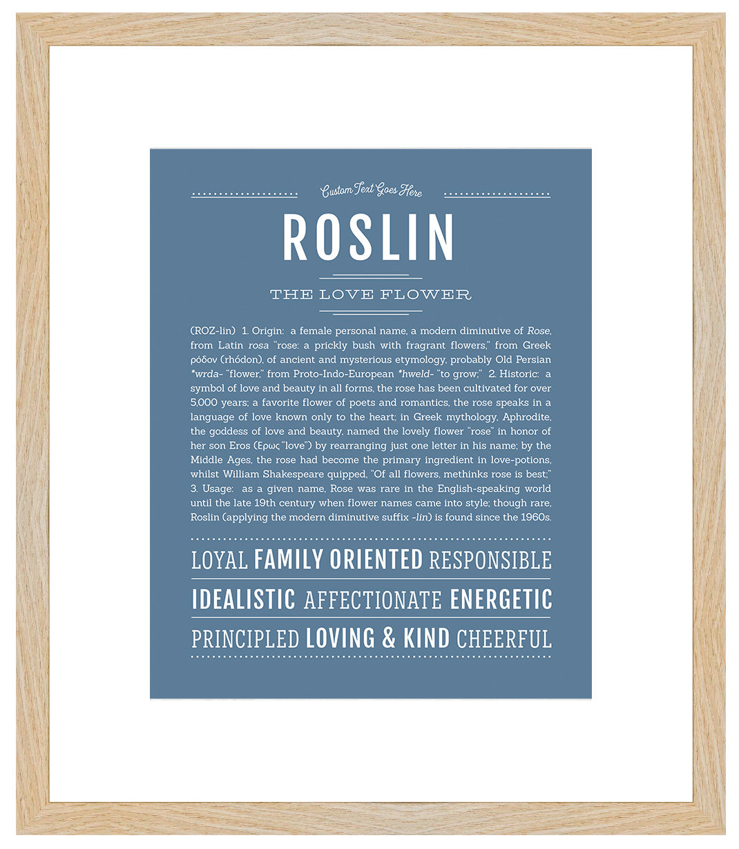 Roslin | Name Art Print