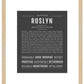 Roslyn | Name Art Print