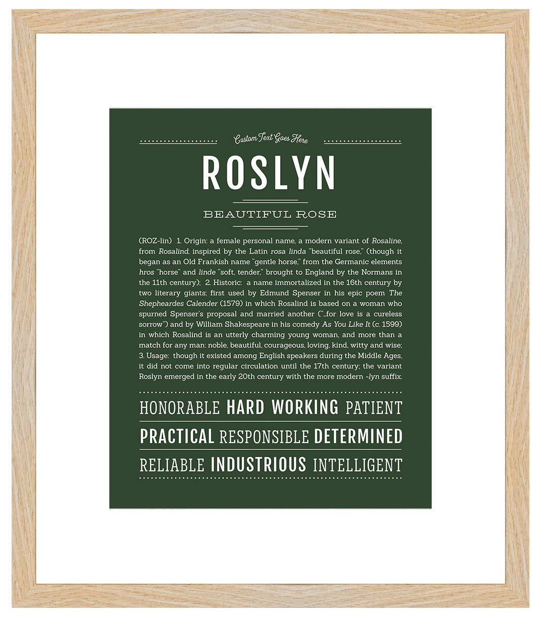 Roslyn | Name Art Print