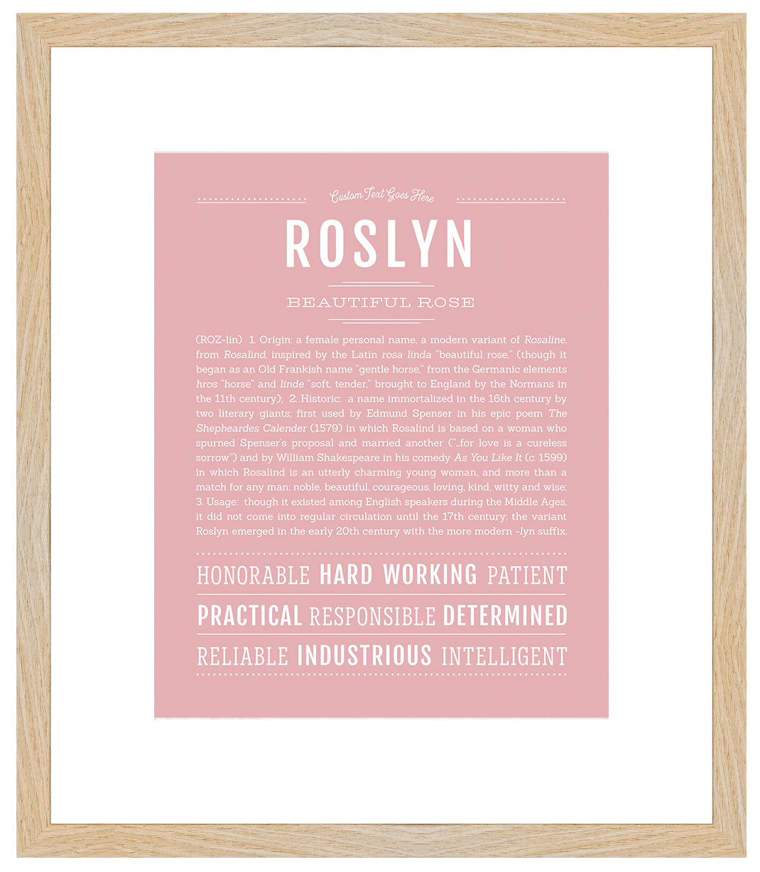 Roslyn | Name Art Print