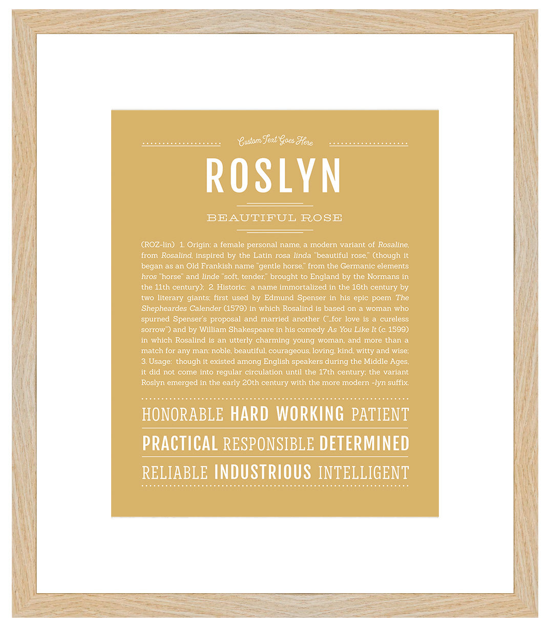 Roslyn | Name Art Print