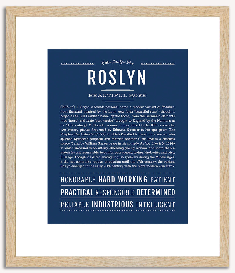 Roslyn | Name Art Print