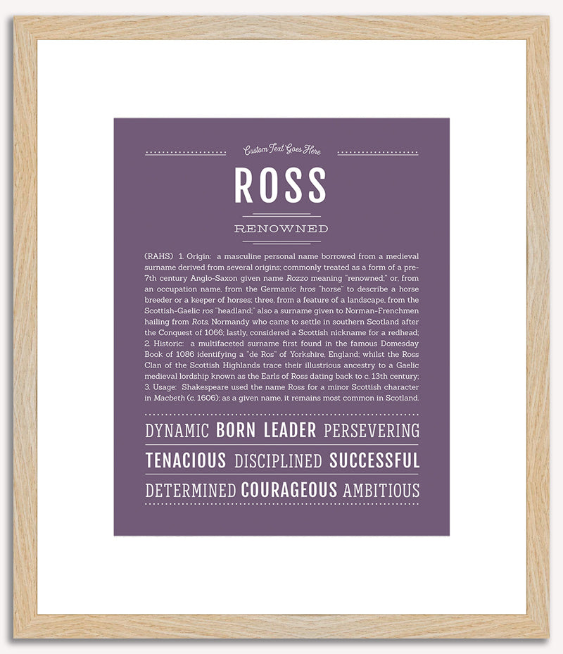 Ross | Name Art Print