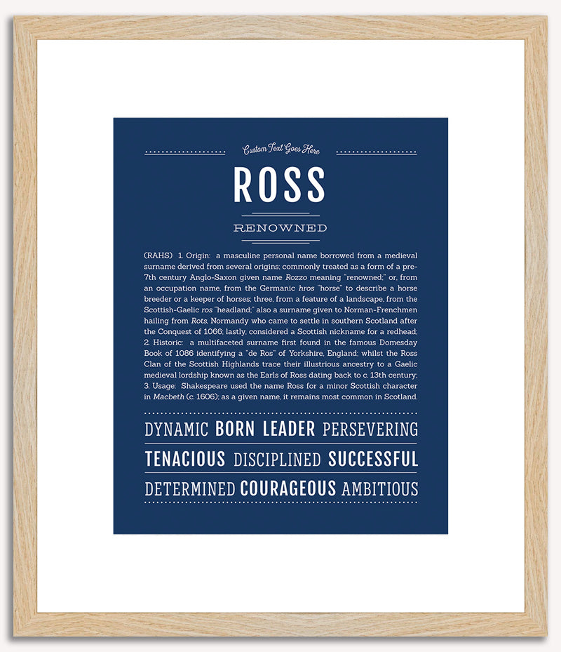 Ross | Name Art Print