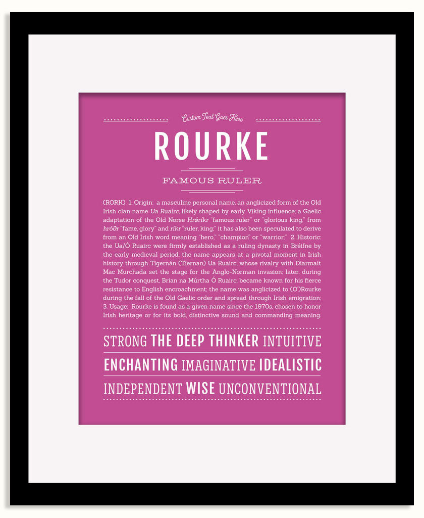 Frame Options | Dark Pink | Black Frame, Matted