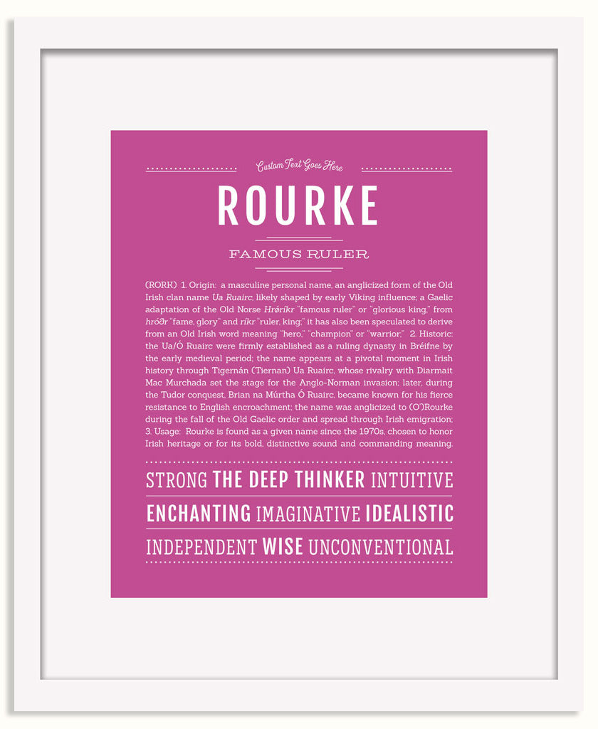 Frame Options | Dark Pink | White Frame, Matted