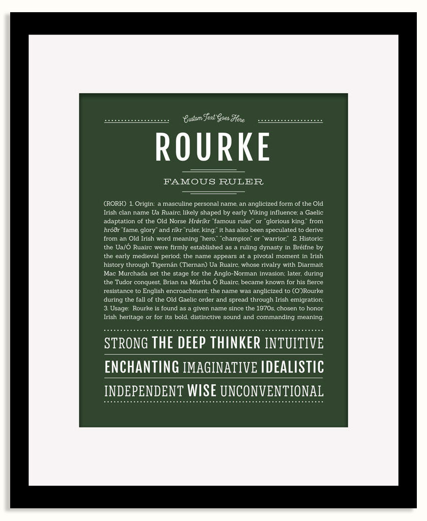 Frame Options | Deep Forest | Black Frame, Matted