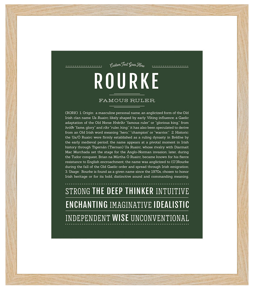 Frame Options | Deep Forest | Maple Frame, Matted
