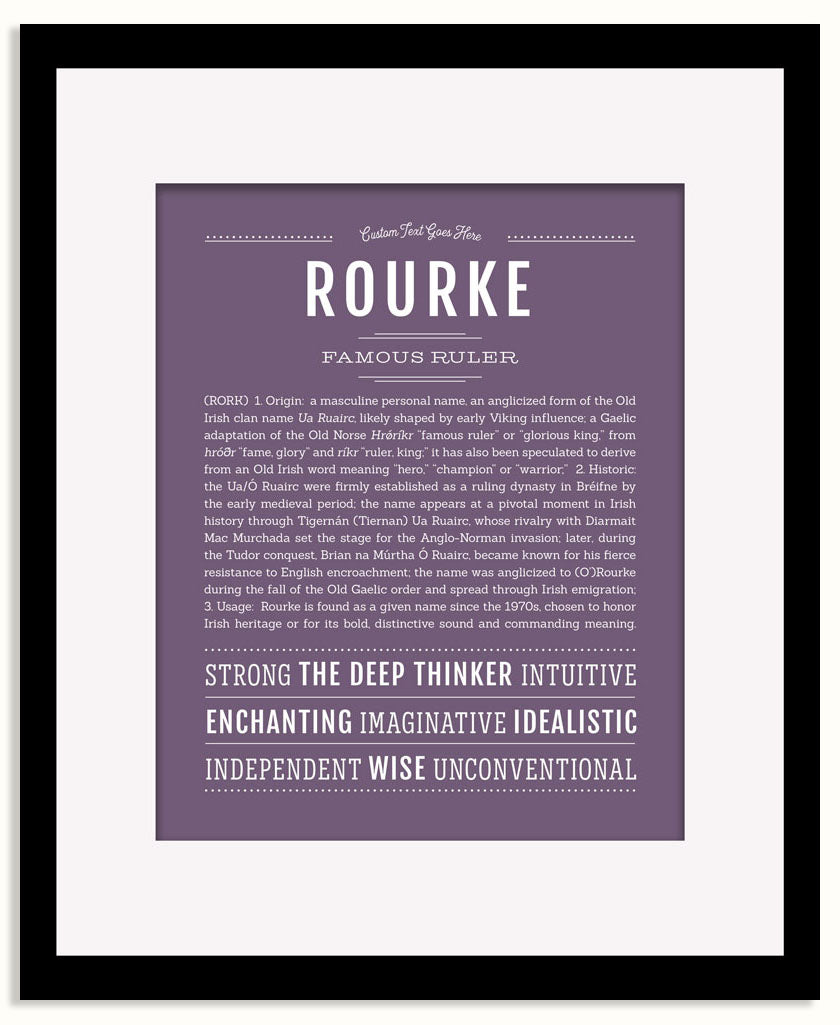 Frame Options | Deep Purple | Black Frame, Matted