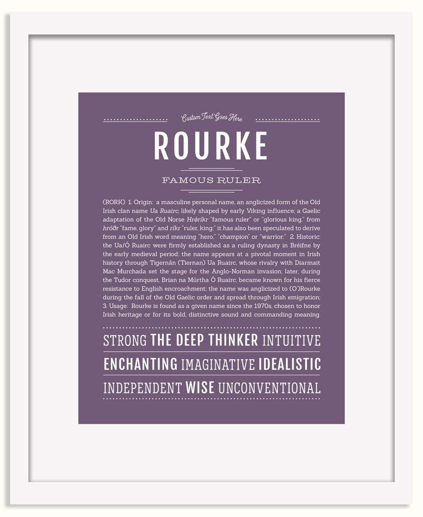 Frame Options | Deep Purple | White Frame, Matted