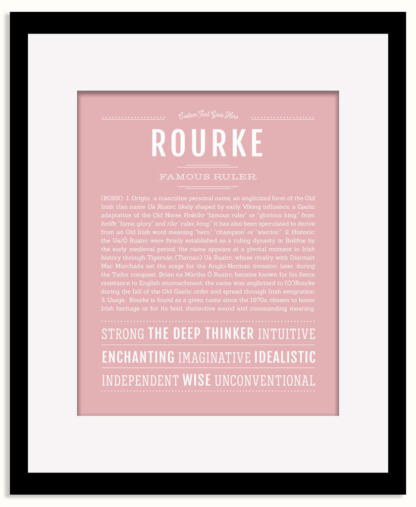 Frame Options | Dusty Rose | Black Frame, Matted