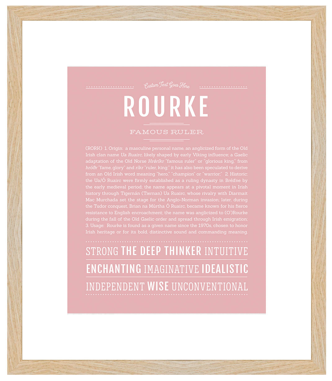 Frame Options | Dusty Rose | Maple Frame, Matted
