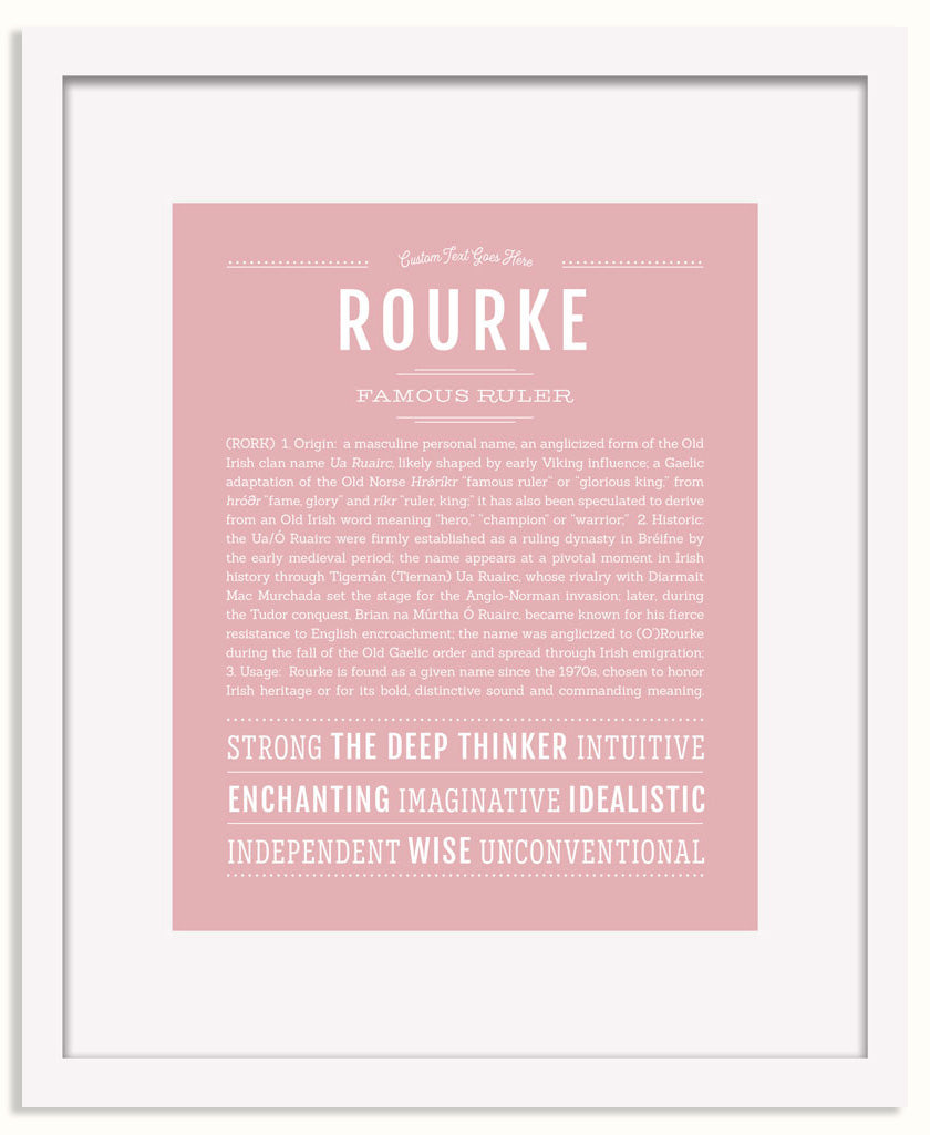 Frame Options | Dusty Rose | White Frame, Matted