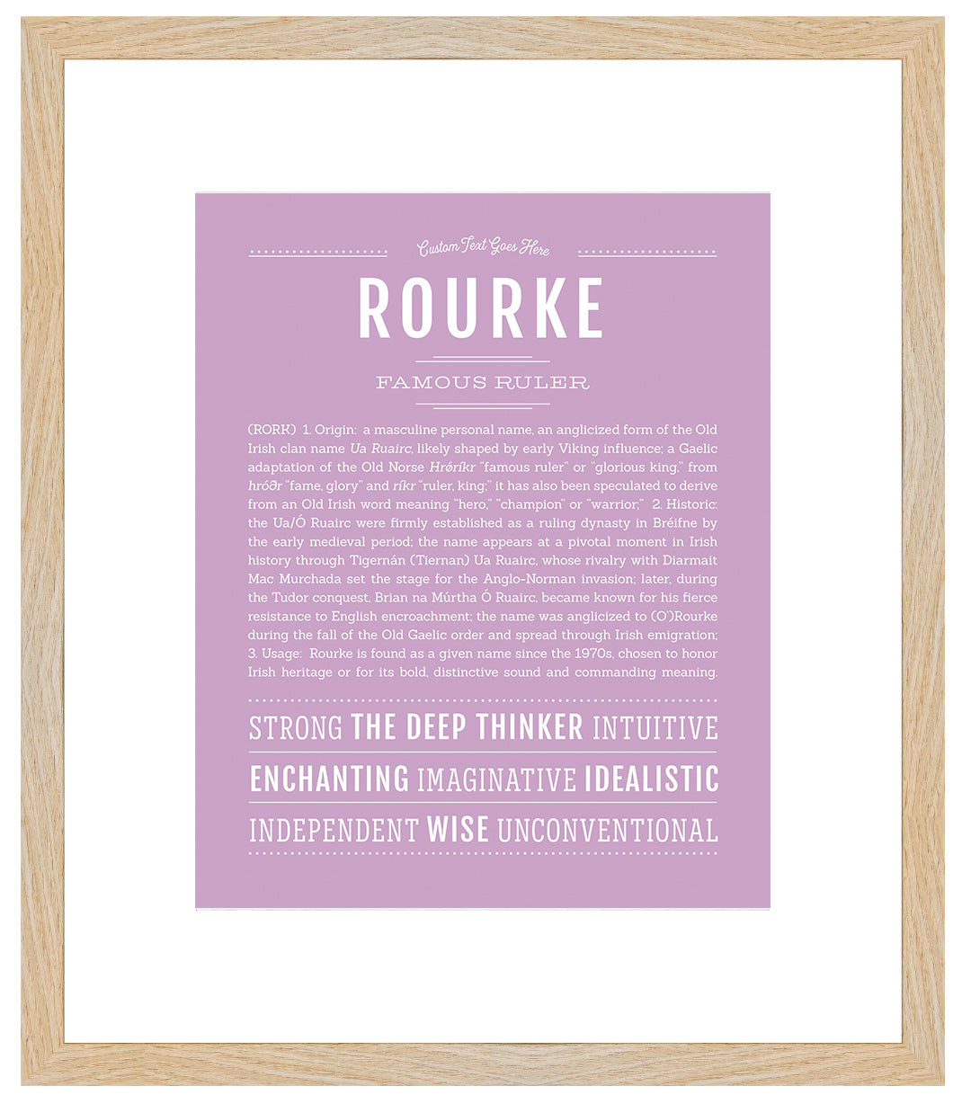 Frame Options | Lilac | Maple Frame, Matted