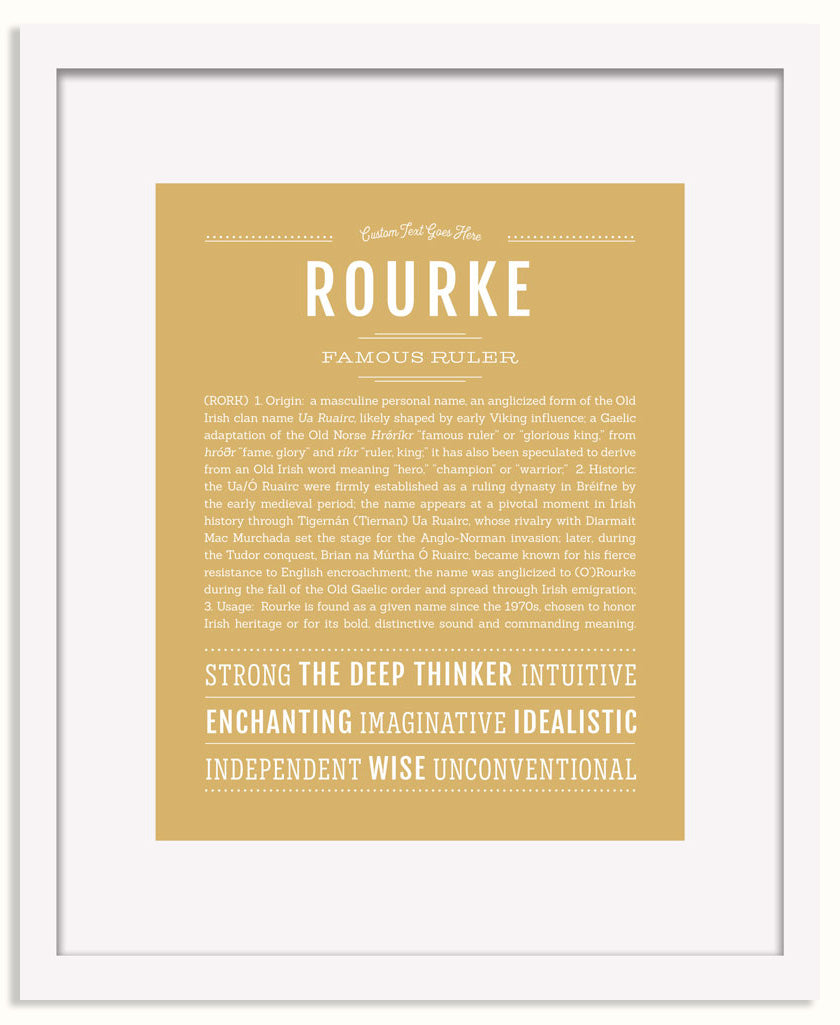Frame Options | Matte Gold | White Frame, Matted