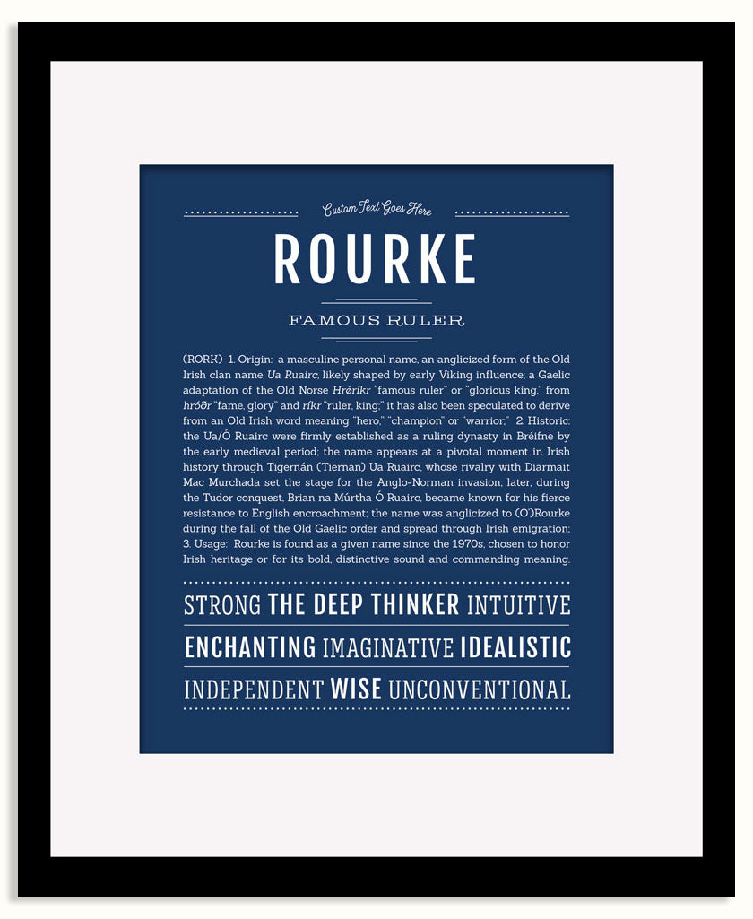 Frame Options | Midnight Blue | Black Frame, Matted
