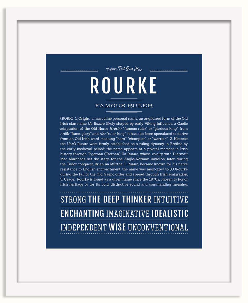Frame Options | Midnight Blue | White Frame, Matted