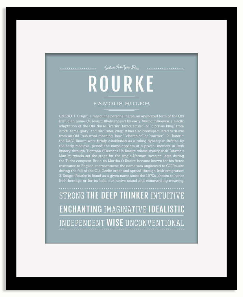 Frame Options | Powder Blue | Black Frame, Matted