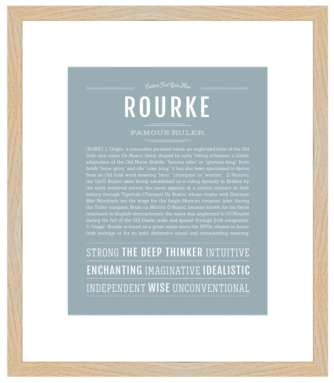 Frame Options | Powder Blue | Maple Frame, Matted