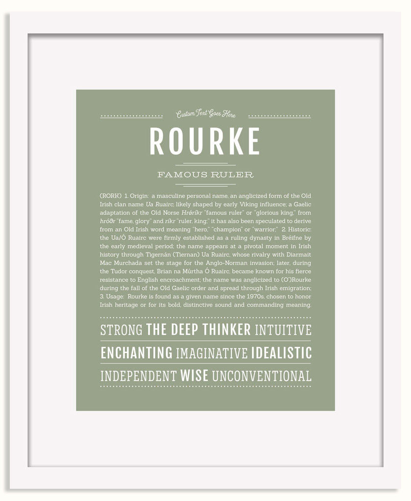 Frame Options | Sage | White Frame, Matted