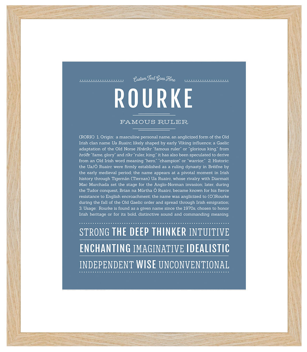 Frame Options | Steele Blue | Maple Frame, Matted