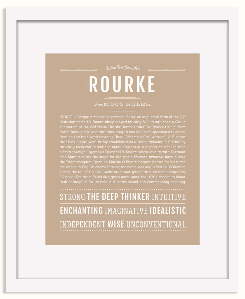 Frame Options | Tan | White Frame, Matted