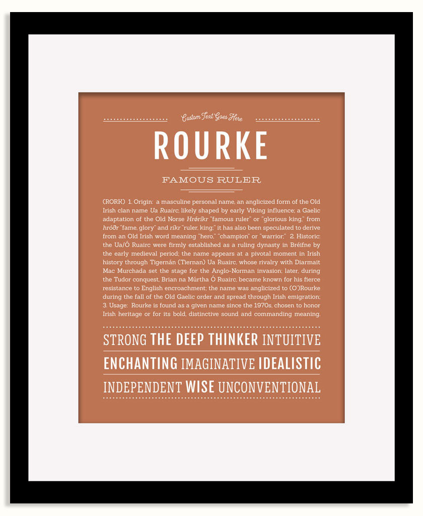 Frame Options | Terra Cotta | Black Frame, Matted