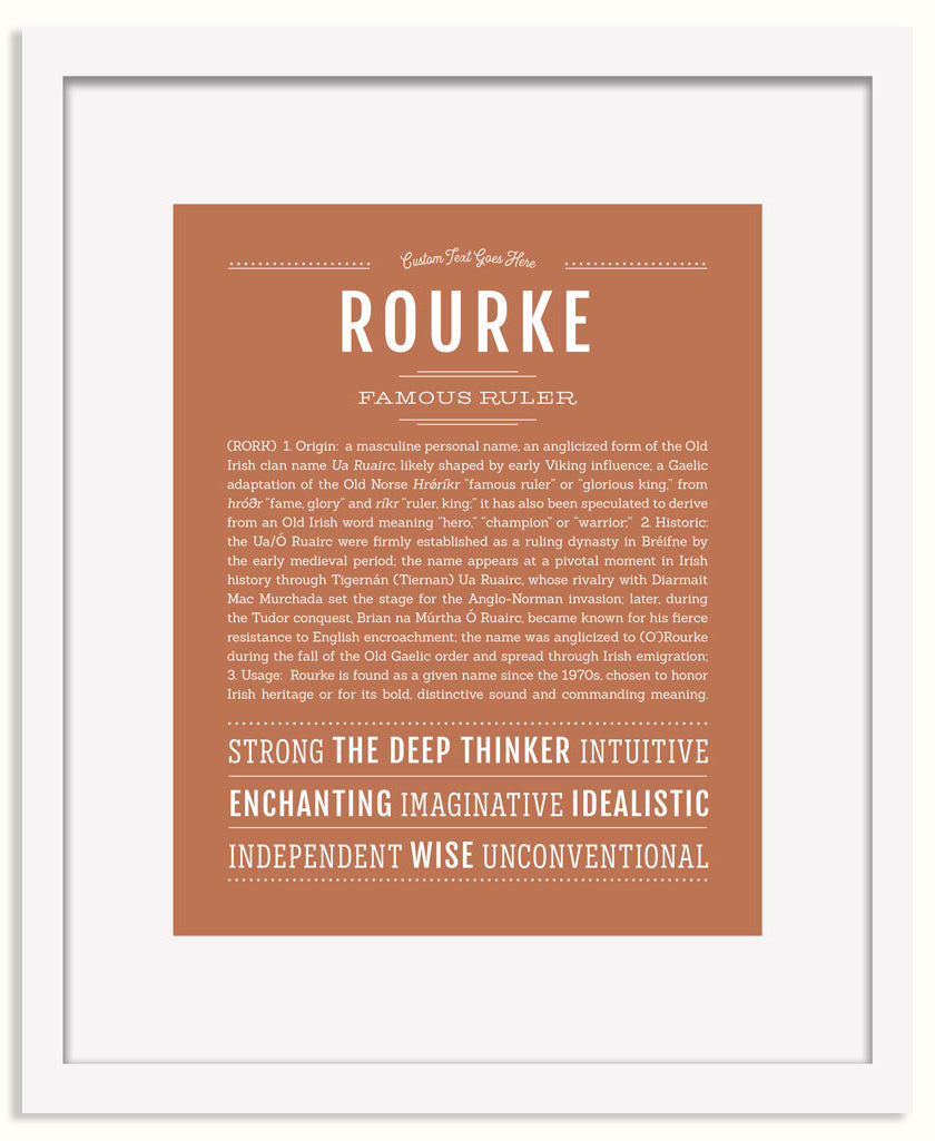 Frame Options | Terra Cotta | White Frame, Matted