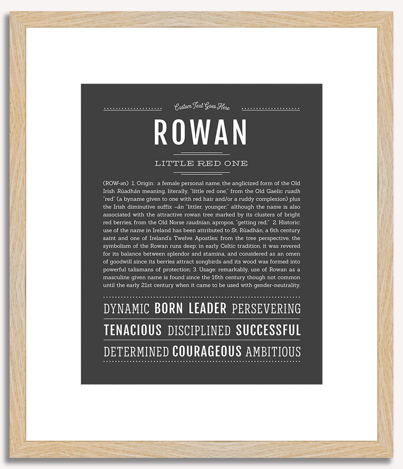 Rowan (female) | Name Art Print