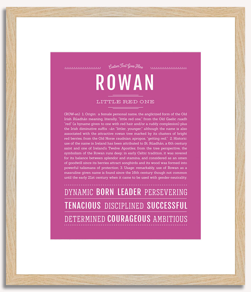 Rowan (female) | Name Art Print