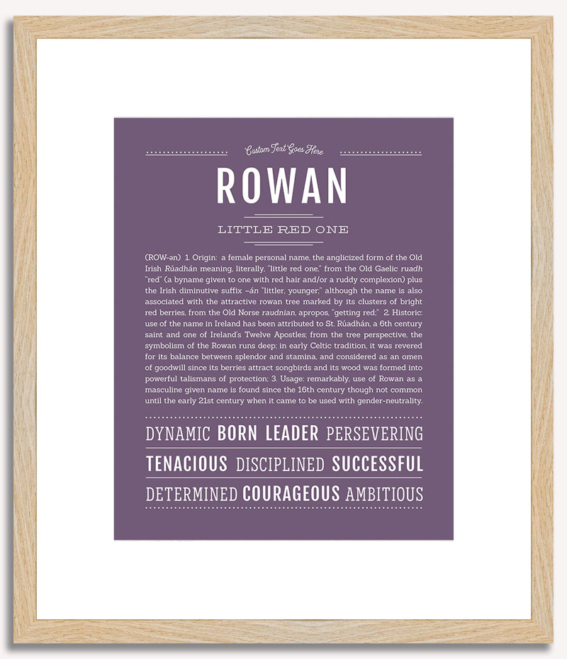 Rowan (female) | Name Art Print