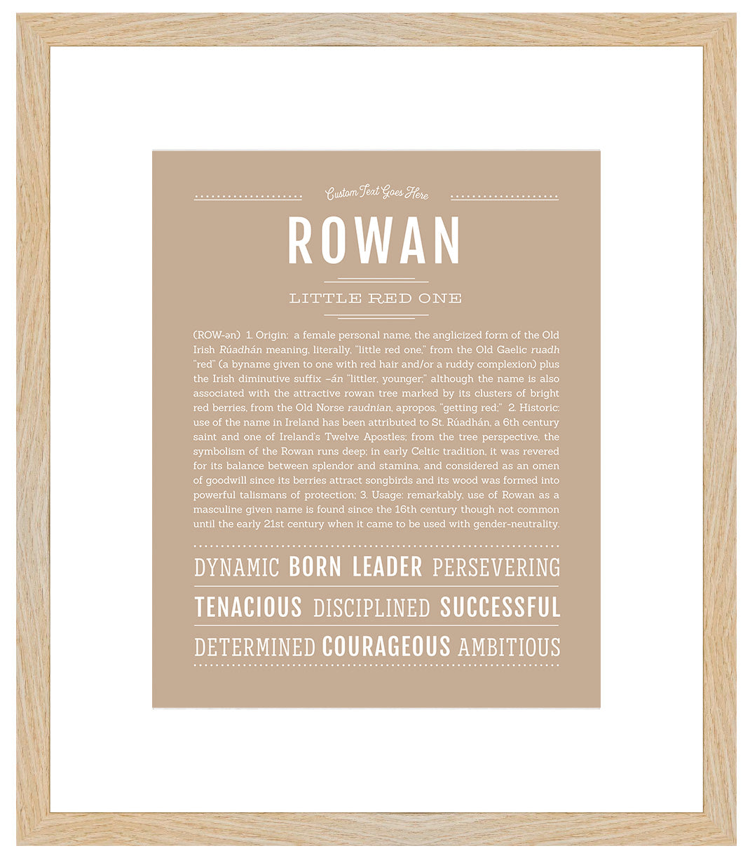 Rowan (female) | Name Art Print