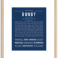 Rowdy | Name Art Print