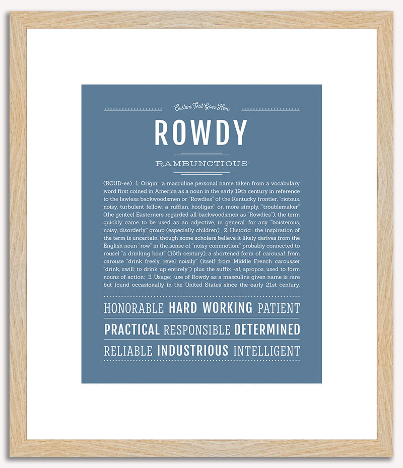 Rowdy | Name Art Print