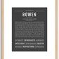 Rowen (female) | Name Art Print