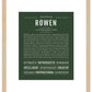 Rowen (male) | Name Art Print